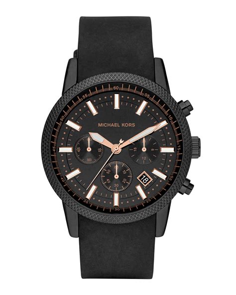 black friday michael kors mens watches|Michael Kors black silicone watch.